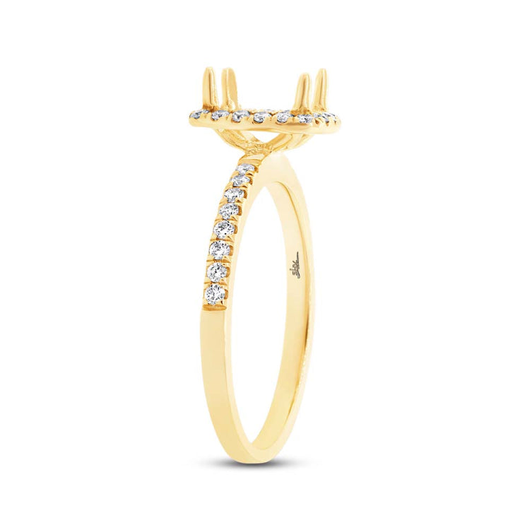 0.35ct 14k Yellow Gold Diamond Semi-mount Ring