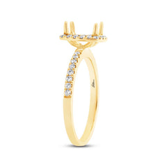 0.35ct 14k Yellow Gold Diamond Semi-mount Ring