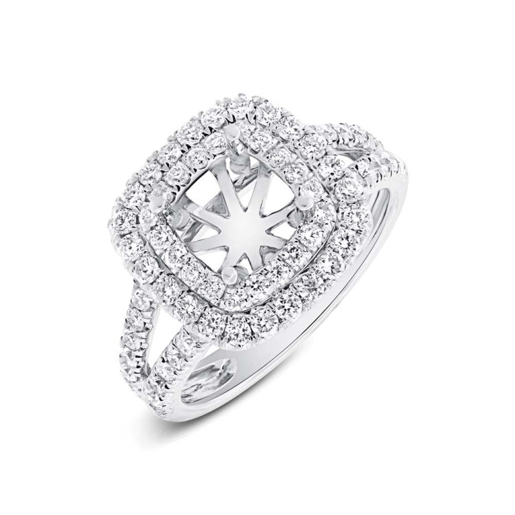 1.04ct 14k White Gold Diamond Semi-mount Ring