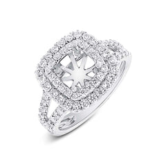1.04ct 14k White Gold Diamond Semi-mount Ring