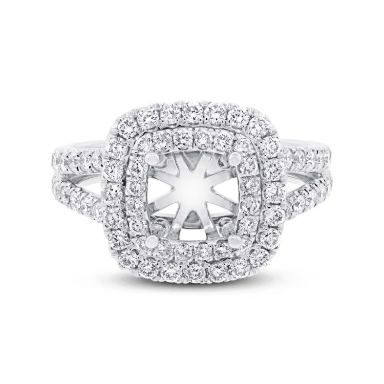 1.04ct 14k White Gold Diamond Semi-mount Ring