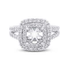 1.04ct 14k White Gold Diamond Semi-mount Ring