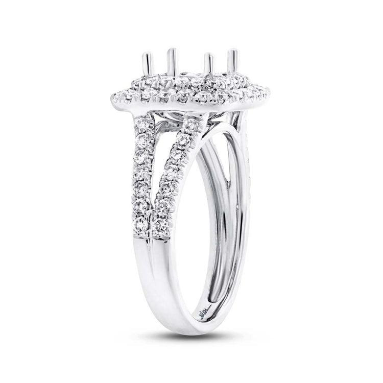 1.04ct 14k White Gold Diamond Semi-mount Ring
