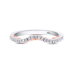 0.17ct 14k Two-tone Rose Gold Diamond Lady's Band