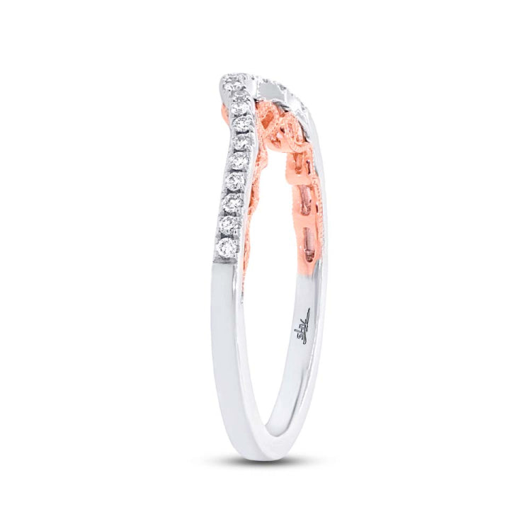0.17ct 14k Two-tone Rose Gold Diamond Lady's Band