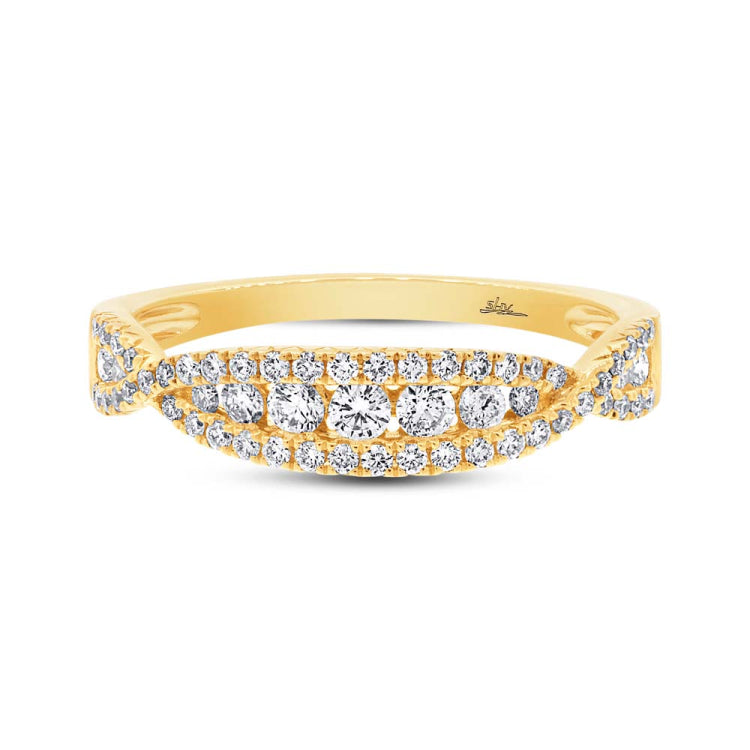 0.46ct 14k Yellow Gold Diamond Lady's Band