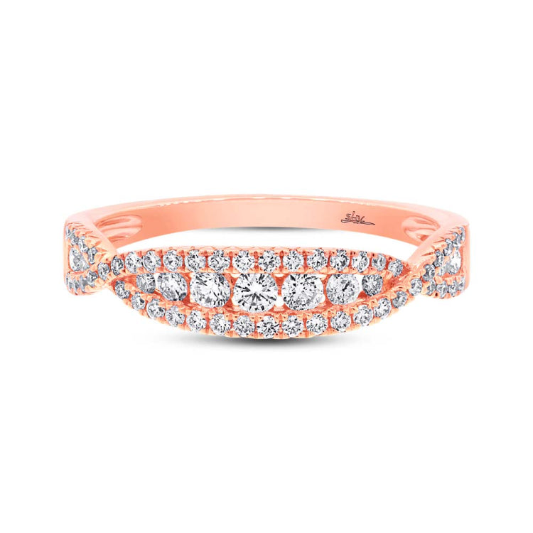 0.46ct 14k Rose Gold Diamond Lady's Band