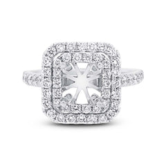 0.87ct 14k White Gold Diamond Semi-mount Ring