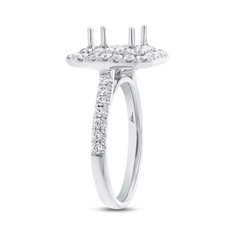 0.87ct 14k White Gold Diamond Semi-mount Ring