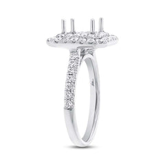 0.87ct 14k White Gold Diamond Semi-mount Ring