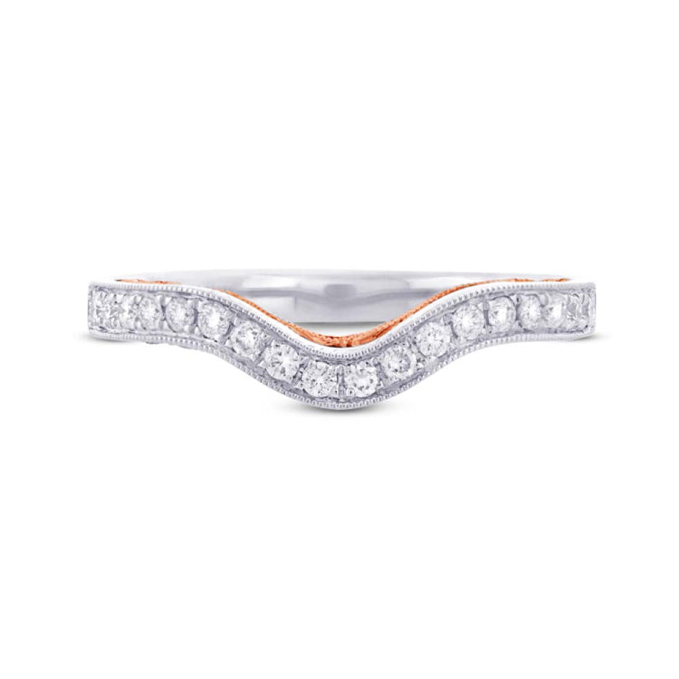 0.25ct 14k Two-tone Rose Gold Diamond Shadow Band