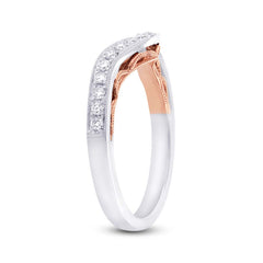 0.25ct 14k Two-tone Rose Gold Diamond Shadow Band