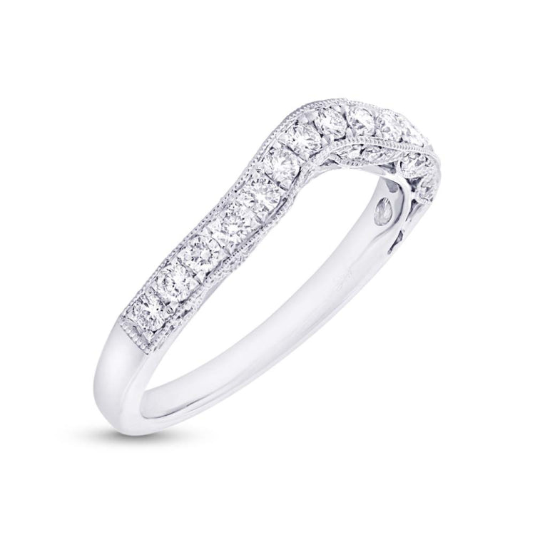 0.47ct 14k White Gold Gold Diamond Shadow Band