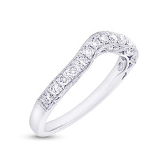 0.47ct 14k White Gold Gold Diamond Shadow Band