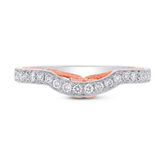 0.25ct 14k Two-tone Rose Gold Diamond Shadow Band