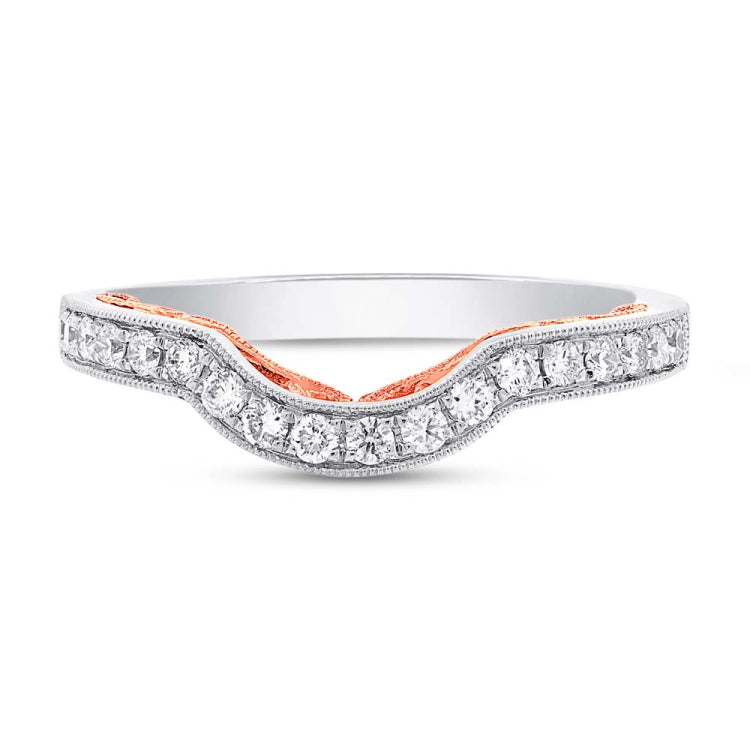 0.33ct 14k Two-tone Rose Gold Diamond Shadow Band