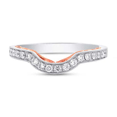 0.33ct 14k Two-tone Rose Gold Diamond Shadow Band