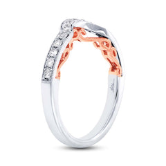0.33ct 14k Two-tone Rose Gold Diamond Shadow Band