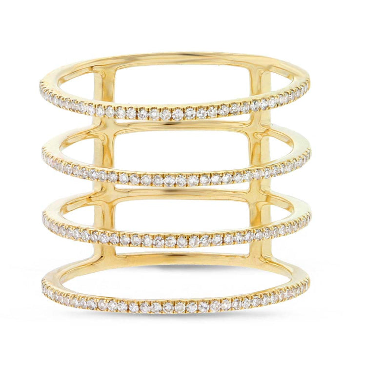 0.37ct 14k Yellow Gold Diamond Lady's Ring Size 6