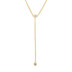 0.06ct 14k Yellow Gold Diamond Necklace