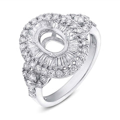 1.35ct 18k White Gold Diamond Semi-mount Ring