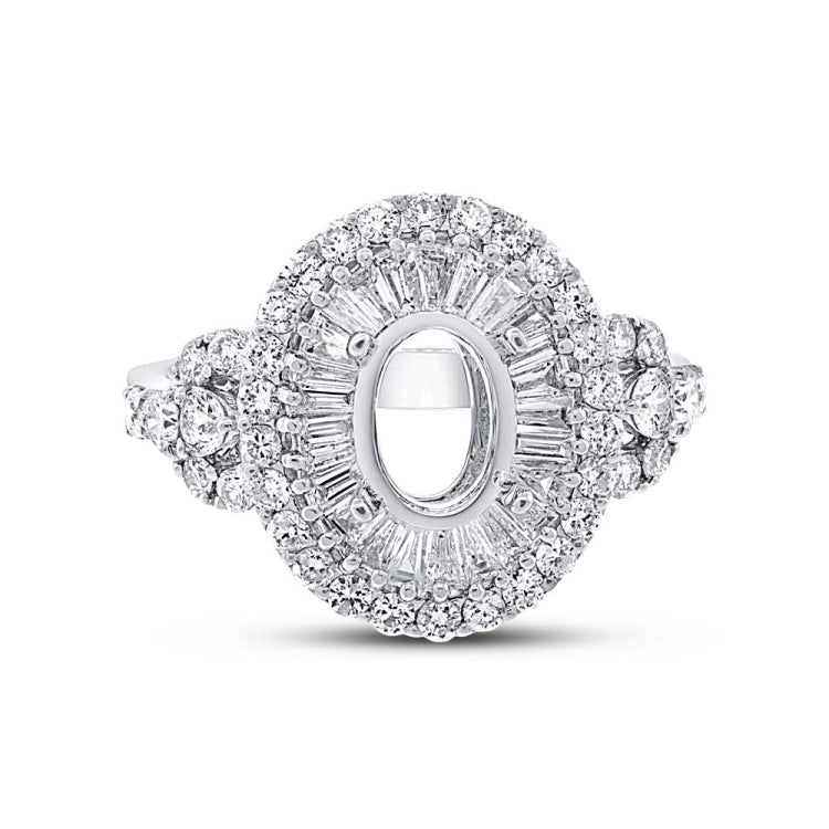 1.35ct 18k White Gold Diamond Semi-mount Ring