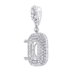 1.83ct 18k White Gold Diamond Semi-mount Pendant