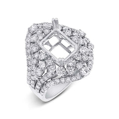 2.28ct 18k White Gold Diamond Semi-mount Ring