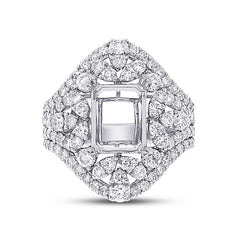 2.28ct 18k White Gold Diamond Semi-mount Ring
