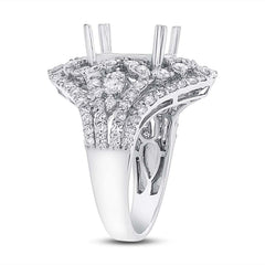2.28ct 18k White Gold Diamond Semi-mount Ring