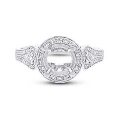 0.58ct 14k White Gold Diamond Semi-mount Ring