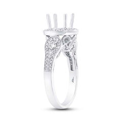 0.58ct 14k White Gold Diamond Semi-mount Ring