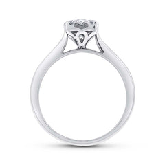 0.38ct 14k White Gold Diamond Wedding Set Cluster