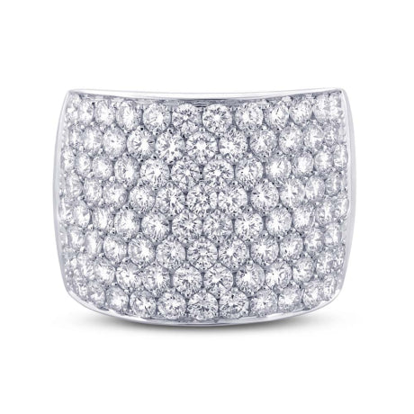 3.75ct 14k White Gold Diamond Pave Lady's Ring Size 9.25