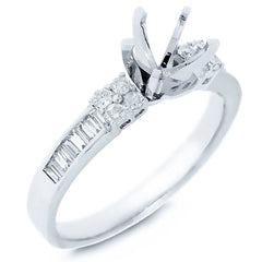 0.32ct 18k White Gold Diamond Semi-mount Ring