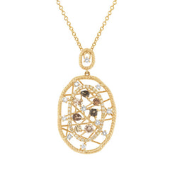 1.20ct 18k Yellow Gold Fancy Color Diamond Pendant