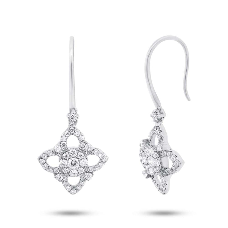 0.64ct 14k White Gold Diamond Earring