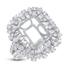 1.72ct 18k White Gold Diamond Semi-mount Ring