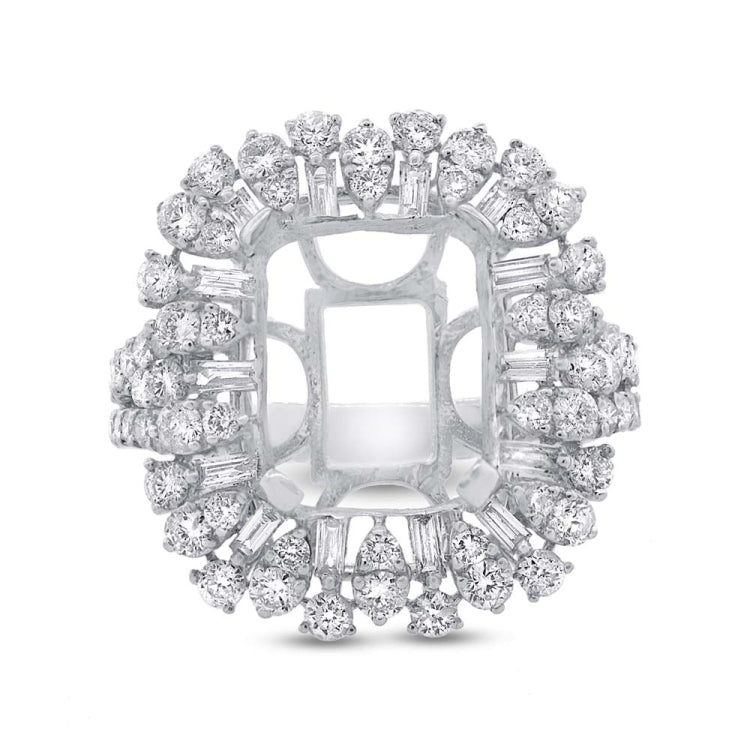 1.72ct 18k White Gold Diamond Semi-mount Ring