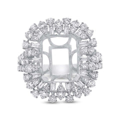 1.72ct 18k White Gold Diamond Semi-mount Ring