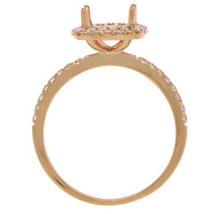 0.38ct 14k Rose Gold Diamond Semi-mount Ring