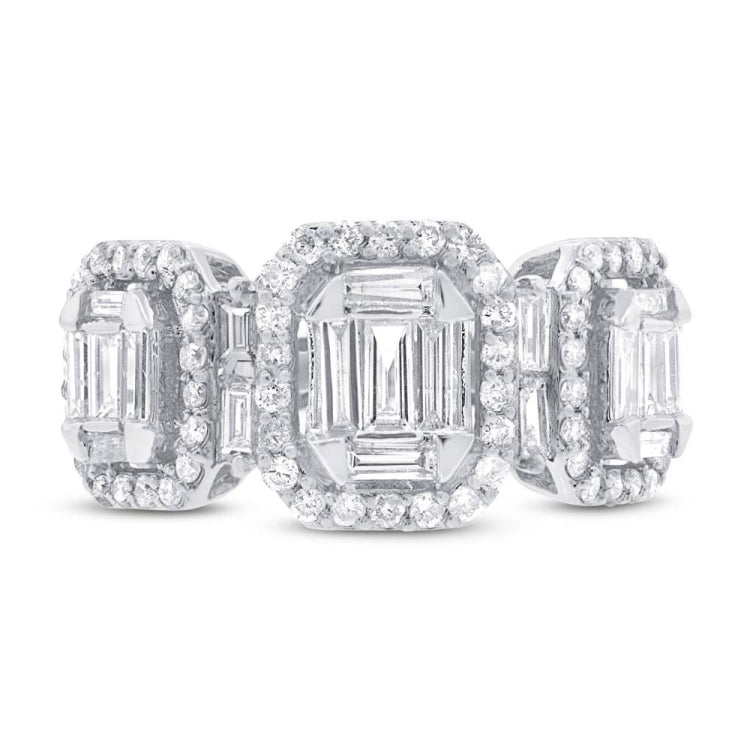 1.28ct 18k White Gold Diamond Baguette Lady's Ring