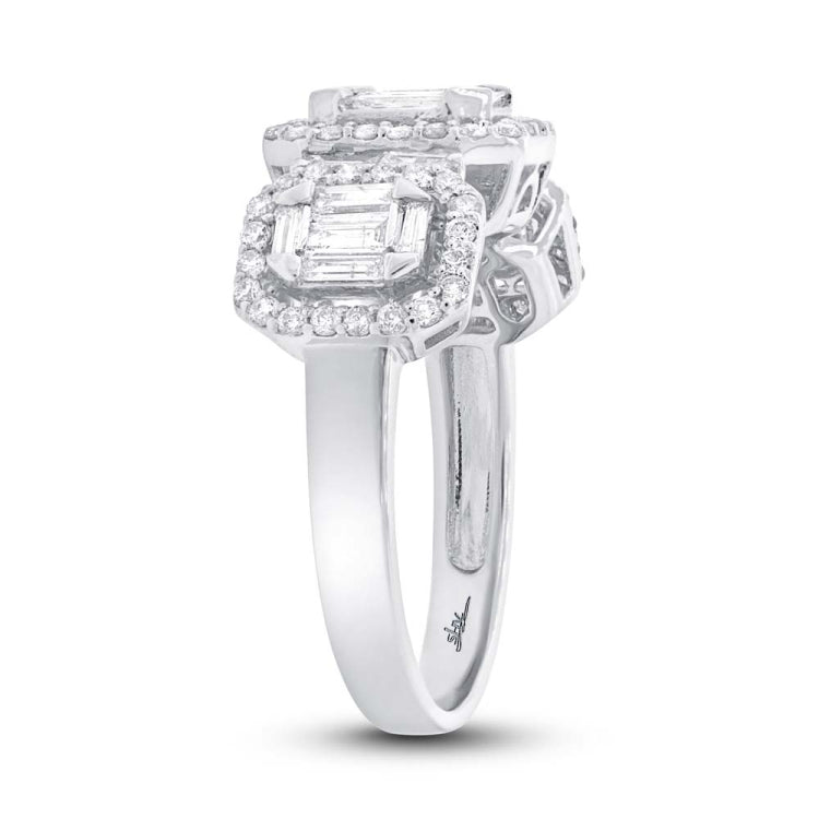 1.28ct 18k White Gold Diamond Baguette Lady's Ring
