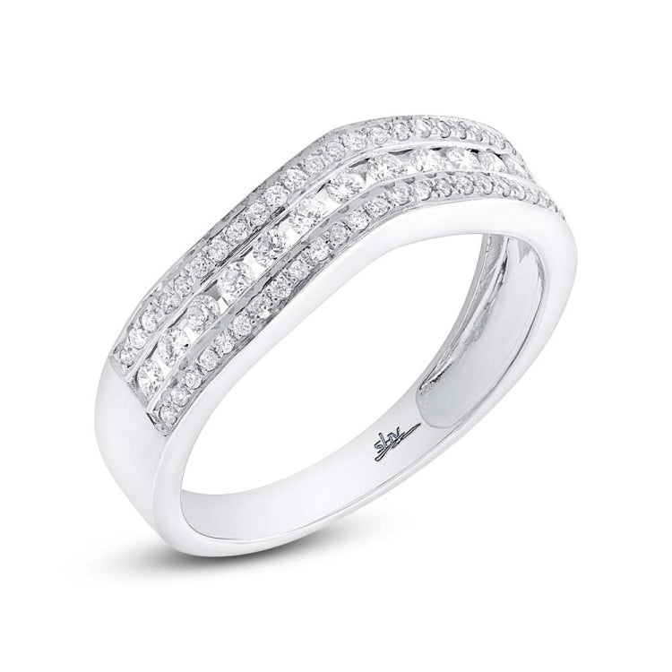 0.39ct 14k White Gold Diamond Shadow Band
