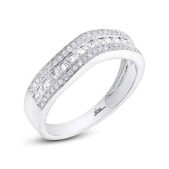 0.39ct 14k White Gold Diamond Shadow Band