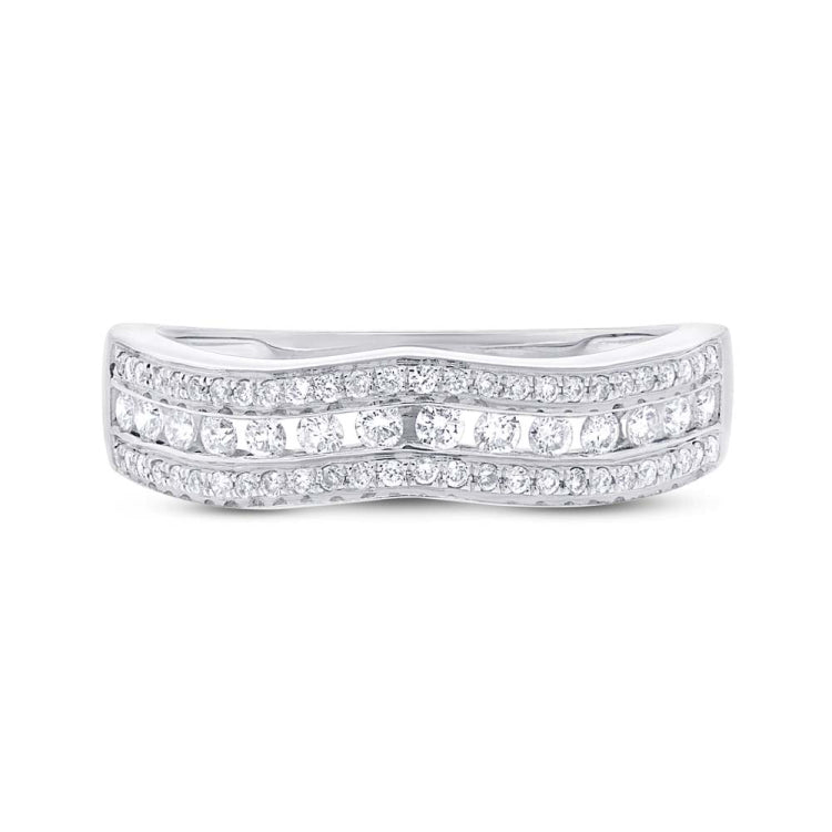 0.39ct 14k White Gold Diamond Shadow Band