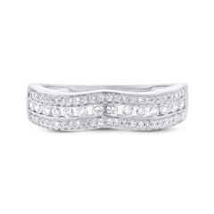 0.39ct 14k White Gold Diamond Shadow Band