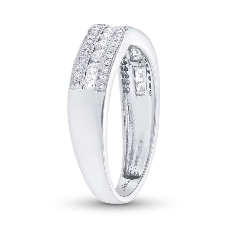 0.39ct 14k White Gold Diamond Shadow Band