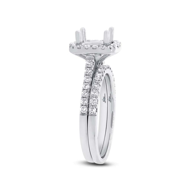 0.63ct 14k White Gold Diamond Semi-mount Ring 2-pc