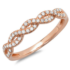 0.22ct 18k Rose Gold Diamond Lady's Ring